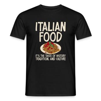 Italian Food Gifts - Men's T-Shirt - black - Front - AI Model Male 178 light (178cm)
