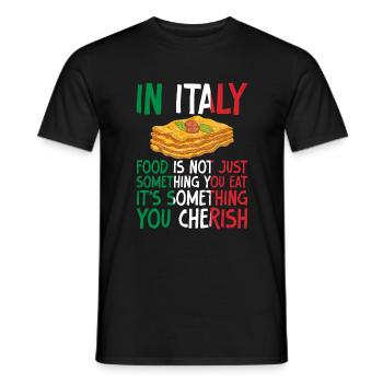 Italian Food Gifts - Men's T-Shirt - black - Front - AI Model Male 178 light (178cm)