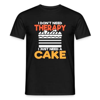 Cake Lover Cake Gift - Men's T-Shirt - black - Front - AI Model Male 178 light (178cm)