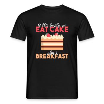 Cake Lover Cake Gift - Men's T-Shirt - black - Front - AI Model Male 178 light (178cm)