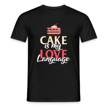 Cake Lover Cake Gift - Men's T-Shirt - black - Front - AI Model Male 178 light (178cm)
