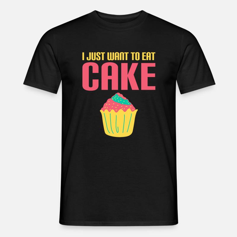 Cake Lover Cake Gift - Männer T-Shirt - Schwarz