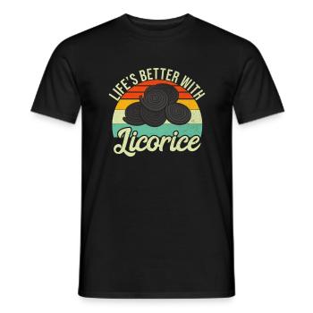 Licorice Gifts - Men's T-Shirt - black - Front - AI Model Male 178 light (178cm)