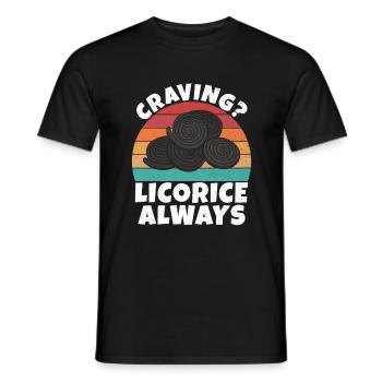 Cadeaux de réglisse - T-shirt homme - noir - Devant - AI Model Male 178 light (178cm)