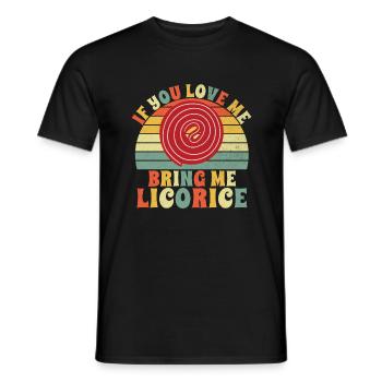 Cadeaux de réglisse - T-shirt homme - noir - Devant - AI Model Male 178 light (178cm)