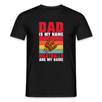 Cadeaux pour les amateurs de boulettes de viande - T-shirt homme - noir - Devant - AI Model Male 178 light (178cm)