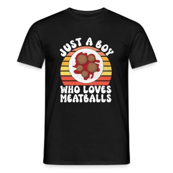 Cadeaux pour les amateurs de boulettes de viande - T-shirt homme - noir - Devant - AI Model Male 178 light (178cm)