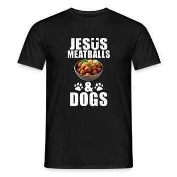 Meatball Lovers Gifts - Männer T-Shirt - Schwarz - Vorne - AI Model Male 178 light (178cm)