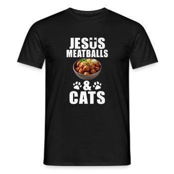 Meatball Lovers Gifts - Männer T-Shirt - Schwarz - Vorne - AI Model Male 178 light (178cm)