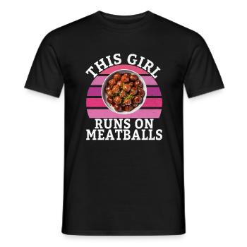 Meatball Lovers Gifts - Men's T-Shirt - black - Front - AI Model Male 178 light (178cm)