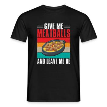 Cadeaux pour les amateurs de boulettes de viande - T-shirt homme - noir - Devant - AI Model Male 178 light (178cm)