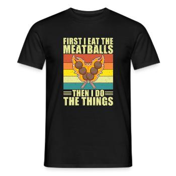 Cadeaux pour les amateurs de boulettes de viande - T-shirt homme - noir - Devant - AI Model Male 178 light (178cm)