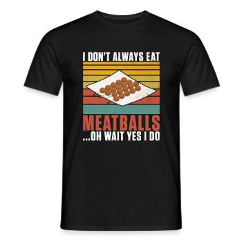 Cadeaux pour les amateurs de boulettes de viande - T-shirt homme - noir - Devant - AI Model Male 178 light (178cm)