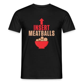 Meatball Lovers Gifts - Männer T-Shirt - Schwarz - Vorne - AI Model Male 178 light (178cm)