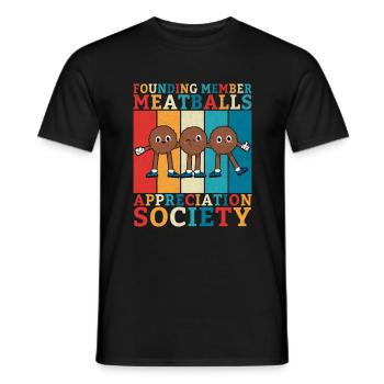 Cadeaux pour les amateurs de boulettes de viande - T-shirt homme - noir - Devant - AI Model Male 178 light (178cm)