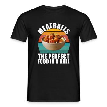 Meatball Lovers Gifts - Männer T-Shirt - Schwarz - Vorne - AI Model Male 178 light (178cm)