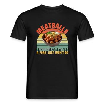 Cadeaux pour les amateurs de boulettes de viande - T-shirt homme - noir - Devant - AI Model Male 178 light (178cm)