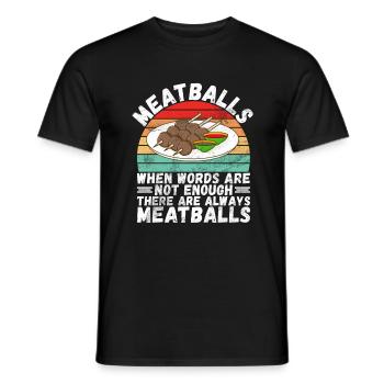 Cadeaux pour les amateurs de boulettes de viande - T-shirt homme - noir - Devant - AI Model Male 178 light (178cm)