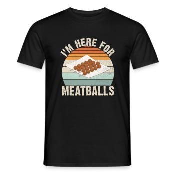 Cadeaux pour les amateurs de boulettes de viande - T-shirt homme - noir - Devant - AI Model Male 178 light (178cm)