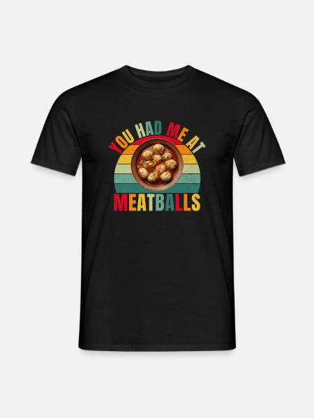 Meatball Lovers Gifts - Men's T-Shirt - black