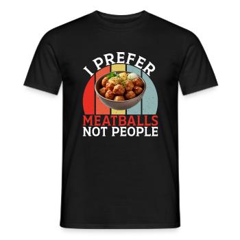 Cadeaux pour les amateurs de boulettes de viande - T-shirt homme - noir - Devant - AI Model Male 178 light (178cm)