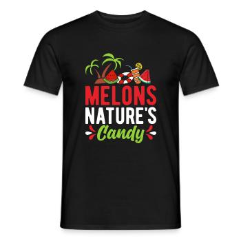 Melon Gift - Männer T-Shirt - Schwarz - Vorne - AI Model Male 178 light (178cm)