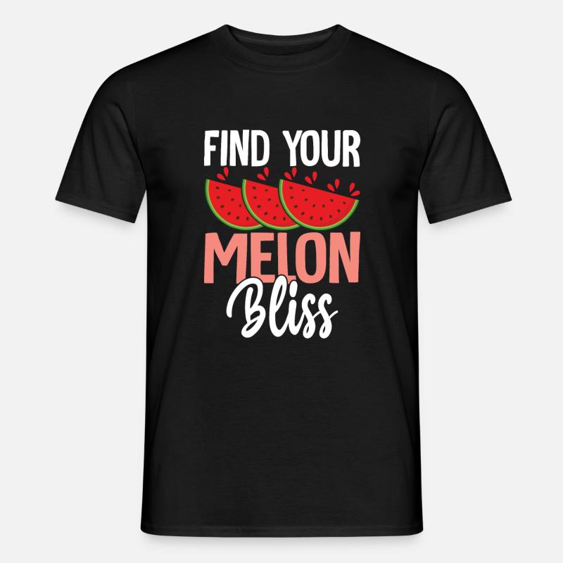 Melon Gift - Männer T-Shirt - Schwarz