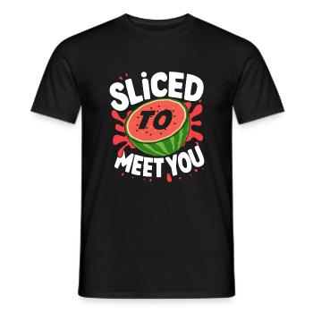Melon Gift - Männer T-Shirt - Schwarz - Vorne - AI Model Male 178 light (178cm)