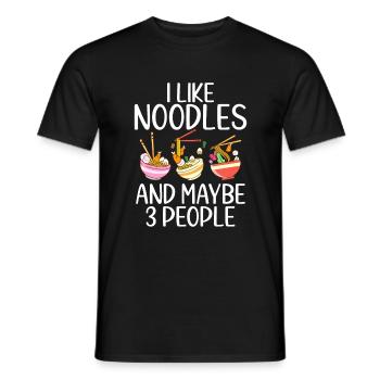 Noodle Lover Gifts - Männer T-Shirt - Schwarz - Vorne - AI Model Male 178 light (178cm)