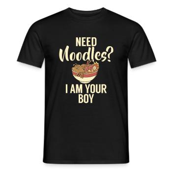 Noodle Lover Gifts - Männer T-Shirt - Schwarz - Vorne - AI Model Male 178 light (178cm)