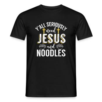 Cadeaux pour les amateurs de nouilles - T-shirt homme - noir - Devant - AI Model Male 178 light (178cm)