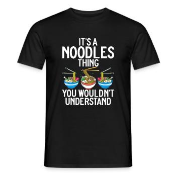 Noodle Lover Gifts - Men's T-Shirt - black - Front - AI Model Male 178 light (178cm)