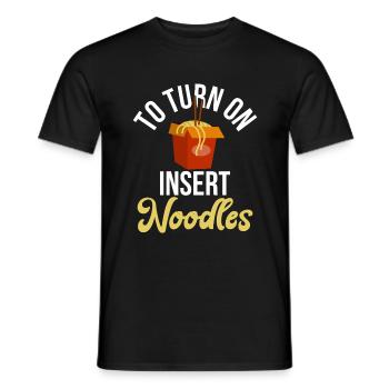 Noodle Lover Gifts - Männer T-Shirt - Schwarz - Vorne - AI Model Male 178 light (178cm)