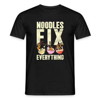 Noodle Lover Gifts - Männer T-Shirt - Schwarz - Vorne - AI Model Male 178 light (178cm)