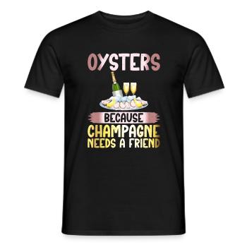 Oyster Gifts - Männer T-Shirt - Schwarz - Vorne - AI Model Male 178 light (178cm)