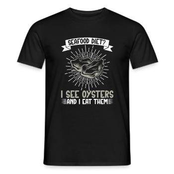 Oyster Gifts - Männer T-Shirt - Schwarz - Vorne - AI Model Male 178 light (178cm)