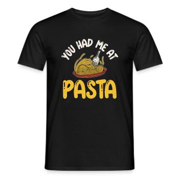 Pasta Lover Gifts - Men's T-Shirt - black - Front - AI Model Male 178 light (178cm)