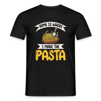 Pasta Lover Gifts - Men's T-Shirt - black - Front - AI Model Male 178 light (178cm)
