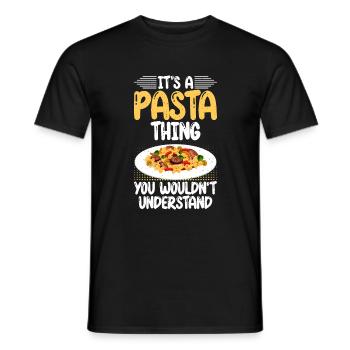 Pasta Lover Gifts - Men's T-Shirt - black - Front - AI Model Male 178 light (178cm)
