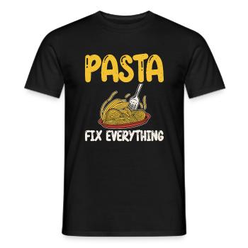 Pasta Lover Gifts - Men's T-Shirt - black - Front - AI Model Male 178 light (178cm)