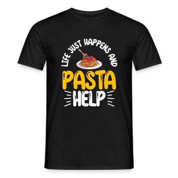 Pasta Lover Gifts - Men's T-Shirt - black - Front - AI Model Male 178 light (178cm)