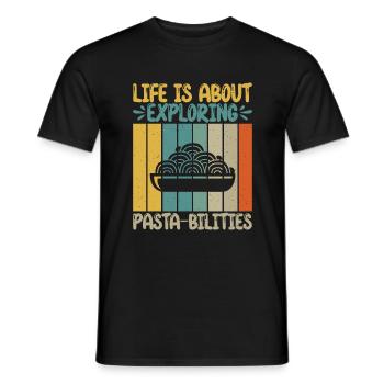 Pasta Lover Gifts - Men's T-Shirt - black - Front - AI Model Male 178 light (178cm)