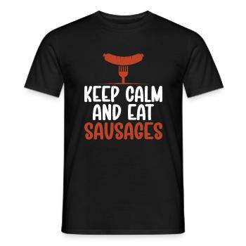 Sausage Lover - Männer T-Shirt - Schwarz - Vorne - AI Model Male 178 light (178cm)