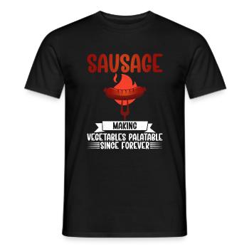 Sausage Lover - Men's T-Shirt - black - Front - AI Model Male 178 light (178cm)