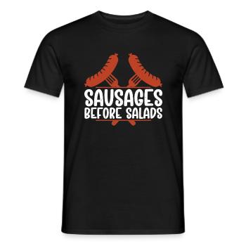 Sausage Lover - Men's T-Shirt - black - Front - AI Model Male 178 light (178cm)