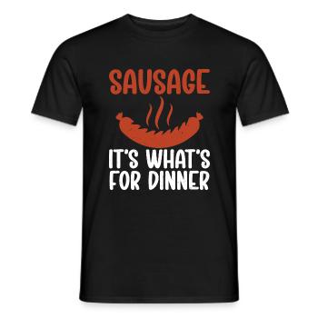 Sausage Lover - Men's T-Shirt - black - Front - AI Model Male 178 light (178cm)