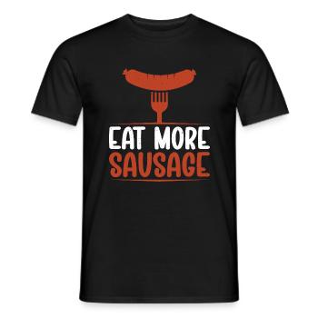 Sausage Lover - Men's T-Shirt - black - Front - AI Model Male 178 light (178cm)