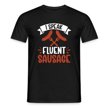 Sausage Lover - Men's T-Shirt - black - Front - AI Model Male 178 light (178cm)