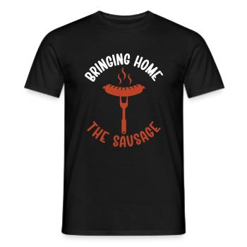 Sausage Lover - Men's T-Shirt - black - Front - AI Model Male 178 light (178cm)