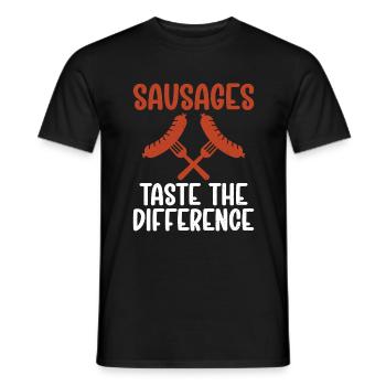 Sausage Lover - Men's T-Shirt - black - Front - AI Model Male 178 light (178cm)